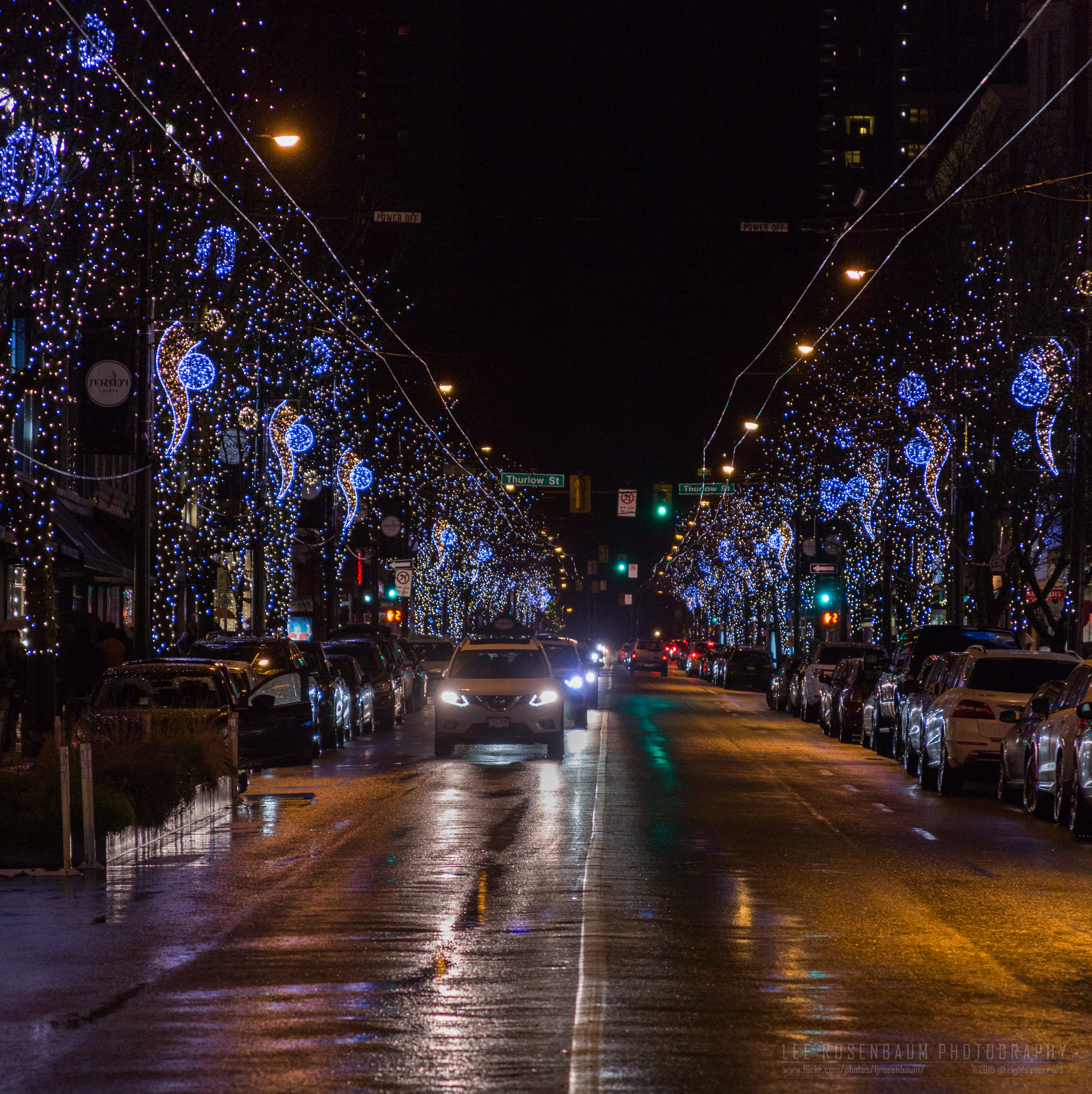 Winter lights make downtown Vancouver merry and bright - Robson Street  Business Association